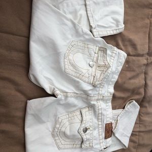 (NEVER WORN) WHITE TRUE RELIGION JEANS Size 27